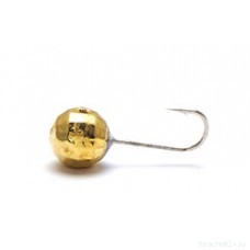 Мормышка вольфрамовая DS Fishing Шар с отверстием граненый d-3.0, 0.23гр (1130) цв. золото